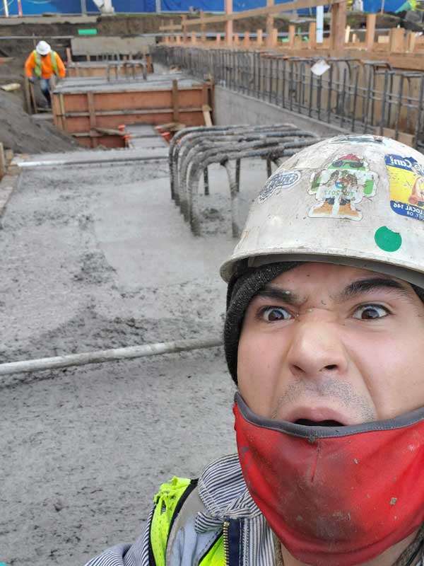 Scott Spector CH graduate at Construction Site