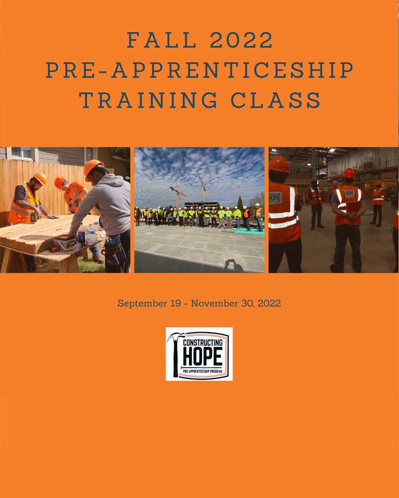 Fall 2022 Pre-Apprenticeship Class